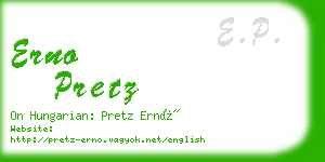 erno pretz business card